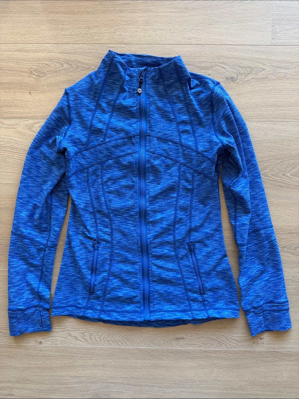 Lululemon Blue Space Dye Heathered Define Jacket Flattering Full Zip - Sz 12